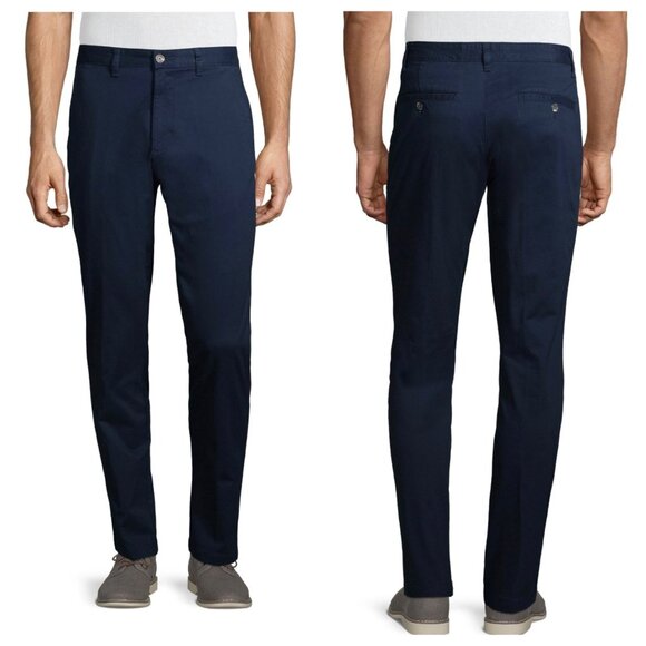 NWT George Men's Tapered Blue Versatile Chino - Business Casual Pants SZ 30W/32L - Picture 1 of 7